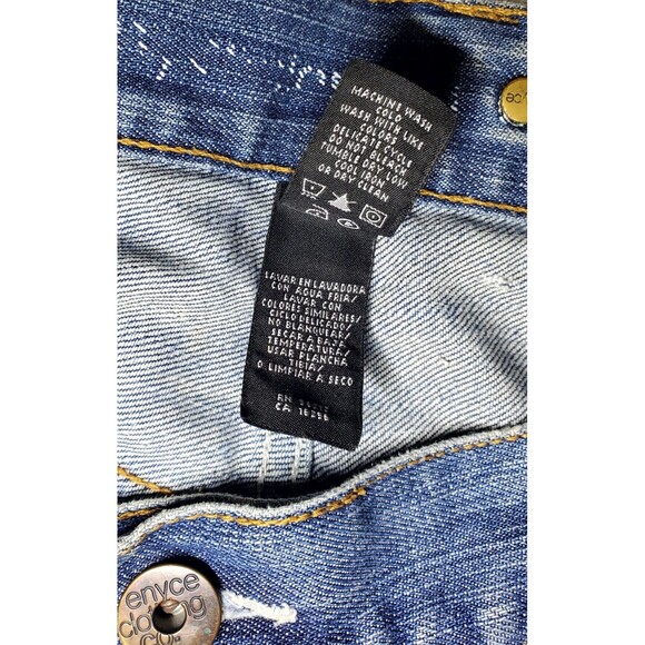 VTG 90s Baggie Jeans Men’s 40 – Distressed Hip Hop Grunge Streetwear Denim Y2K - Picture 13 of 16